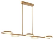 Nowoczesna lampa wisząca z wbudowanym LED-em 3-stopniowy ściemniacz złoty 5-świateł - Vivé Nowoczesny Oswietlenie wewnetrzne