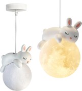 LAMPA SUFITOWA WISZĄCA ŚPIĄCY KRÓLICZEK G164-1CP