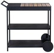 Barek na kółkach z blatem z drewna akacjowego 40x80 cm Miro – Wenko