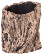 Doniczka betonowa Dekor kora, brązowy, 12 x 13,5 cm, śred. 12 cm