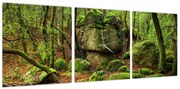 Obraz magicznego lasu (z zegarem) (90x30 cm)