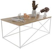 Skandynawski stolik kawowy biały + dąb artisan P1-G50