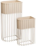 Zestaw 2 metalowych kwietników stojących SOFT FORM