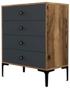 Komoda Lizbon Anthracite and Walnut