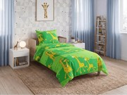 PrzytulneMieszkanie.pl PrzytulneMieszkanie.pl Pościel bawełniana ŻYRAFA zielona