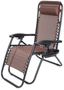 4Home Ogrodowe krzesło leżakowe Relax, brązowy