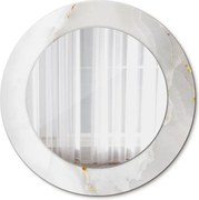 Lustro z nadrukiem dekoracyjne okrągłe Błyszczący marmur