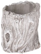 Doniczka betonowa Dekor kora drzewa, szary, 12 x 13,5 cm, śred. 12 cm