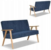 Sofa w stylu PRL retro vintage SOLER Family Meble granatowy sztruks Anafi