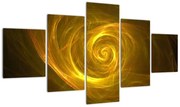 Obraz abstrakcyjnej żółtej spirali (125x70 cm)