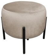 Pufa WILFRED MG VELVET szarobeżowa ATOS