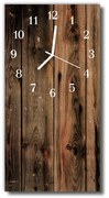 Zegar Szklany Pionowy Drewno brązowy