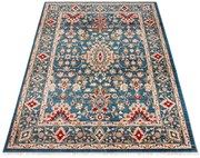 Klasyczny niebieski dywan z frędzlami K5-T08