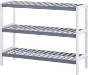 Regał na buty 70x55x26 cm biało-szary
