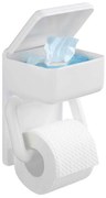 Uchwyt na papier toaletowy z pojemnikiem np. na mokre chusteczki, 2w1