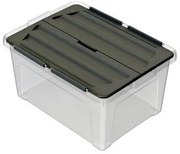 Multibox z przymocowaną pokrywą Eco 30 l, czarnapokrywa, 30 l