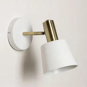 Regulowana Lampa Ścienna Z Żelaza Agueda Biała - Sklum