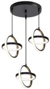 Lampa geometryczna LED klosz wisząca sufitowa AT52-3SL-Black