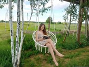 Fotel wiszący z plecionej liny NIDO