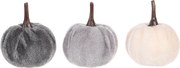 Dynia pokryta tkaniną mix, szary, plastik, 24 szt., śr. 4 cm
