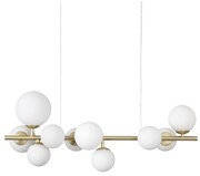 Ideal Lux - LED Żyrandol na lince PERLAGE 10xG9/3W/230V 81 cm złoty/biały