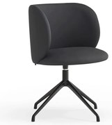 Czarny tapicerowany fotel jadalniany Mogi – Teulat