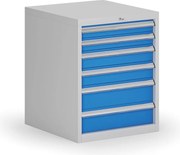 Kontener warsztatowy do zawieszenia G8, 6x szuflada, 560 x 600 x 700 mm, niebieski