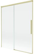 Mexen Rox parawan nawannowy 2-skrzydłowy rozsuwany 140 x 150 cm, transparent, złoty szczotkowany - 8C9-140-001-55-00