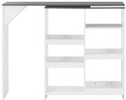 Stolik barowy z ruchomym regałem – biało Z6-W44