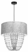 Lampa wisząca, kryształowa ALMERIA SILVER/BLACK 1xE27