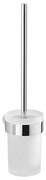 Gedy - Szczotka toaletowa montowana na ścianie PIRENEI chrom błyszczący/szkło satyna