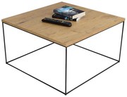 Kwadratowy stolik kawowy w stylu loft dąb lancelot D5-H93