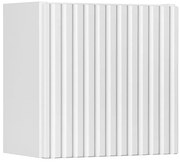 Biała kwadratowa szafka łazienkowa z ryflowaniem S1-P39