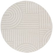 Dywan nowoczesny 3D Louis kremowy koło 120 cm x 120 cm