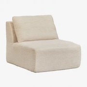 Moduł Centralny Do Modułowej Sofy Z Weluru, Pakowany Próżniowo Temple Sztruksu Beżowy Len - Sklum