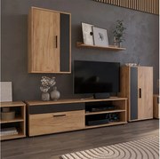 Szafka dolna i półka złoty dąb power/antracyt 139.8x35.3x38.9 berno