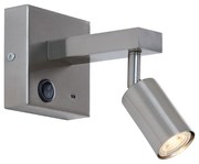 Nowoczesny stalowy Kinkiet / Lampa scienna z USB-C z możliwością regulacji - Rex Nowoczesny Oswietlenie wewnetrzne