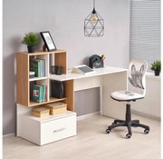 Biurko GORA dąb/białe