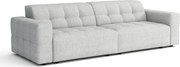 Sofa Bergamo 3-osobowa, tkanina Raven 6 jasnoszara – 244×102×70 cm