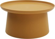 Okrągły stolik kawowy z polipropylenu, żółty, 70x70x36 cm - IBIZA