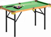 SPORTNOW Składany stół bilardowy, mini stół bilardowy, 2 kije, 16 kul, trójkąt, szczotka, zielony