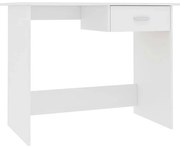 Białe proste biurko z szufladą do pracy D8-D36