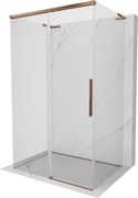 Mexen Rox-3S L kabina prysznicowa 3-ścienna rozsuwana 145 x 75 cm, transparent, różowe złoto - 8C2L-145-075-60-00-3S
