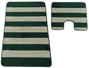 Zielony antypoślizgowy komplet dywaników łazienkowych B1-Z68