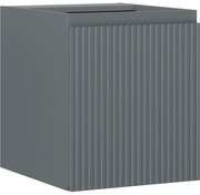 Mexen Rivel szafka łazienkowa podumywalkowa 40 cm, 1 drzwi, ryflowana, grafit mat - 91A21-04047-1-BF66