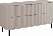 Szafka łazienkowa stojąca z szufladami i metalowymi nóżkami, kolor Kaszmir, uchwyt czarny, nóżki czarne, 120 x 41,5 x 66,7 cm