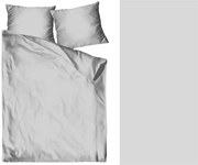 Pościel satynowa jednobarwna Bielbaw 140x200 jasnoszara GRENO