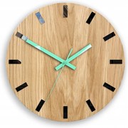 Zegar na ścianę nowoczesny drewniany z cichym mechanizmem okrągły solidny