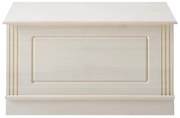 Biała skrzynia z litego drewna sosnowego 80x45 cm Anita – Støraa