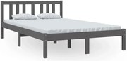 Szare łóżko z litego drewna 120x200 cm C3-T40